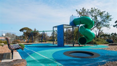 Colourful play equipment