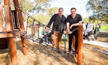 Mayor Cr Nathan Conroy visits Yarralumla Reserve