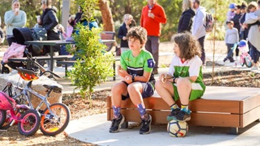 Sports kids at Yarralumla Reserve