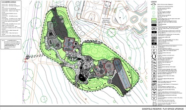 Sandfield Play Space upgrade site plan 2025