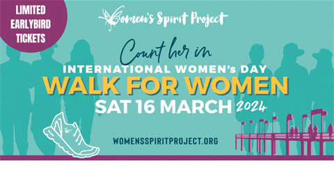 Flyer for Women's Spirit Project Walk for Women