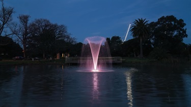 Beauty Park Fountain Night