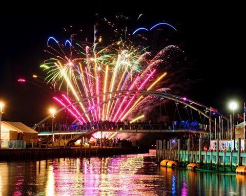 Fireworks at the Waterfront festival