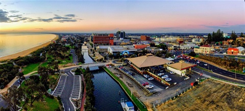 kananook creek waterfront aerial