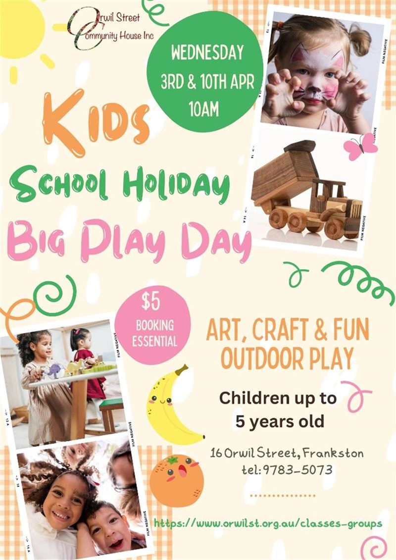 Kids School Holiday Big Play Day - Frankston City Council